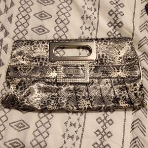 Guess - Silver Leopard Print Handbag